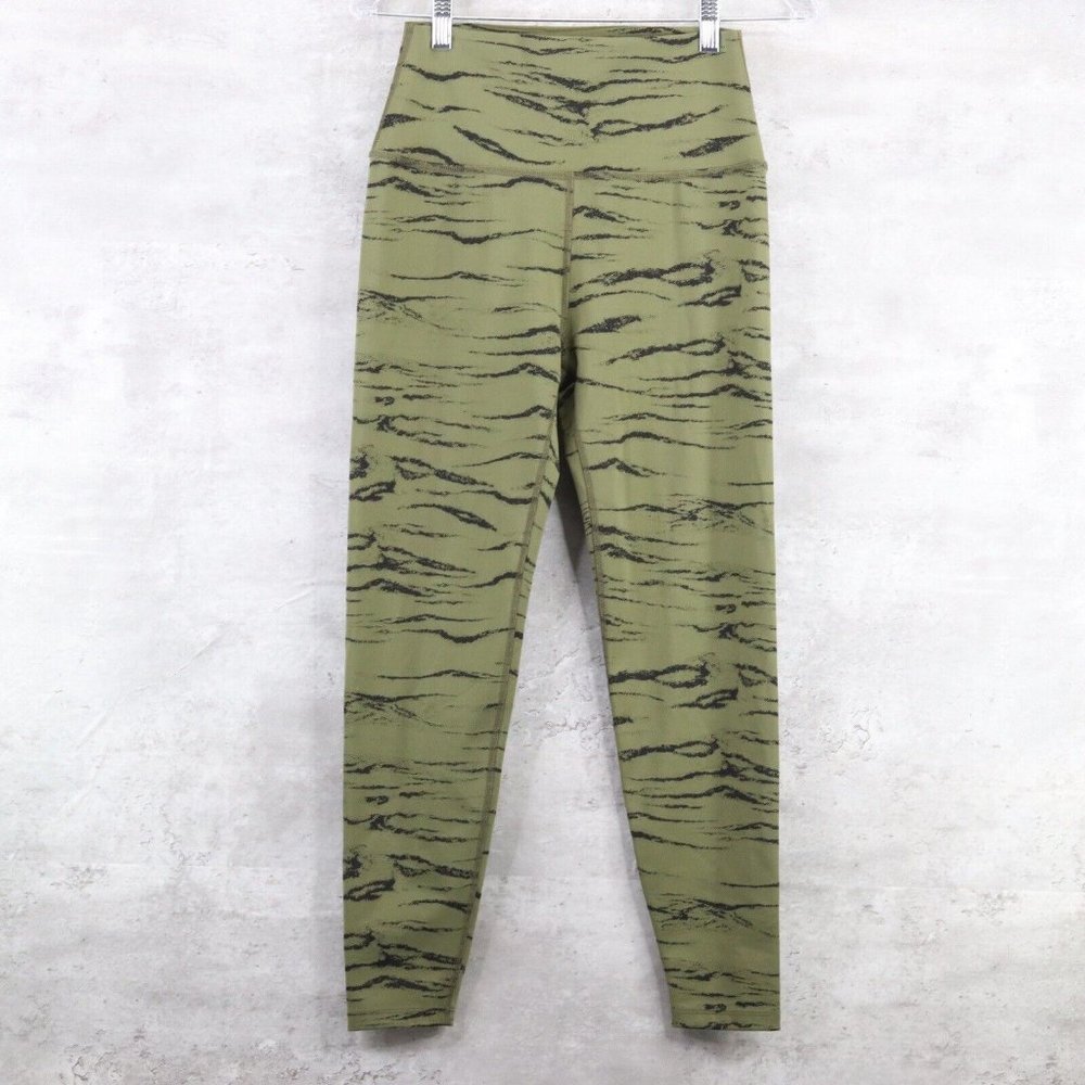 Beyond Yoga High Waisted Legging Size Large Olive Wood Jacquard WJ3243